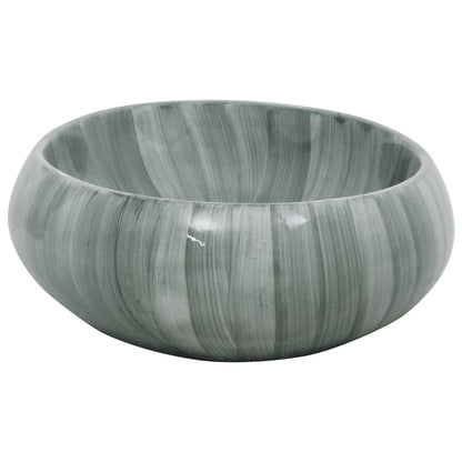 Baderomsvask grønn oval 59x40x15 cm keramikk