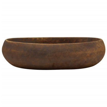 Baderomsvask Brun oval 59x40x15 cm keramikk