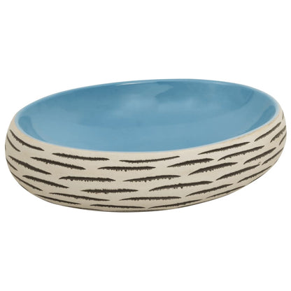 Baderomsvask flerfarget oval 59x40x15 cm keramikk