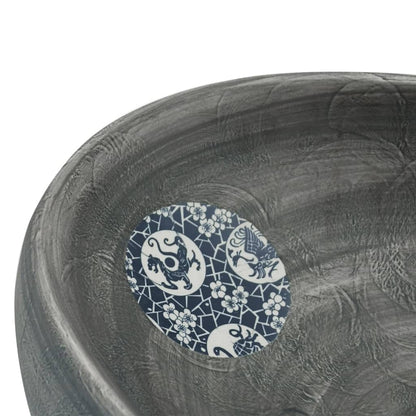 Baderomsvask Grå oval 59x40x15 cm keramikk