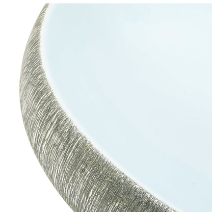 Baderomsvask Grå og blå oval 59x40x15 cm keramikk