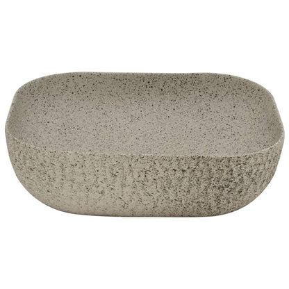 Baderomsvask Grå rektangulær 48x37,5x13,5 cm keramikk