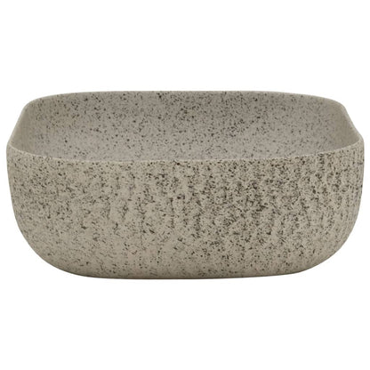 Baderomsvask Grå rektangulær 48x37,5x13,5 cm keramikk