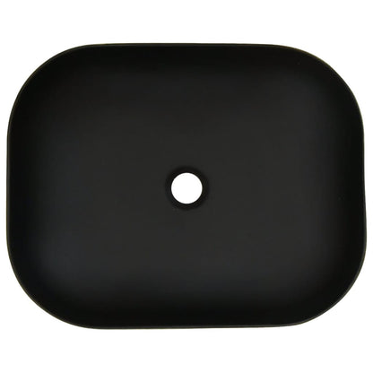 Baderomsvask Grå og Svart rektangulær 48x37,5x13,5 cm keramikk
