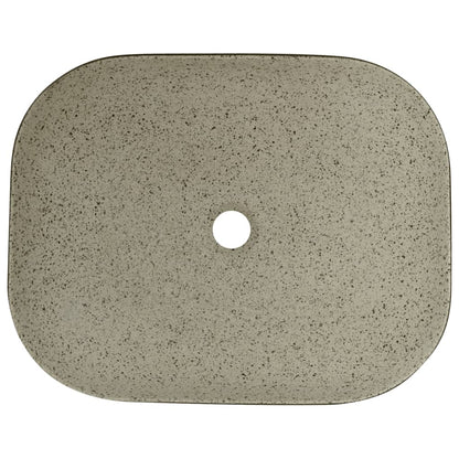 Baderomsvask Grå og Svart rektangulær 48x37,5x13,5 cm keramikk
