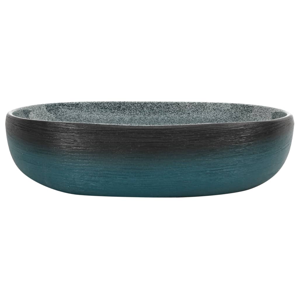Baderomsvask turkis oval 59x40x14 cm keramikk
