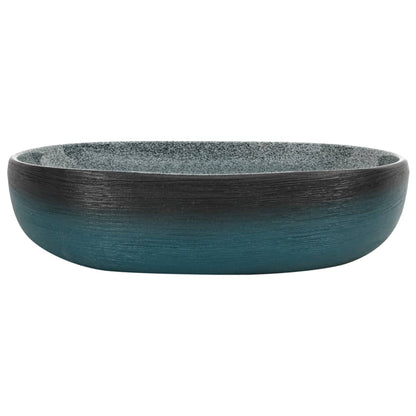 Baderomsvask turkis oval 59x40x14 cm keramikk