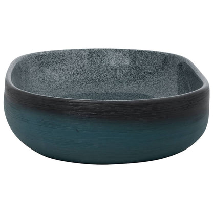 Baderomsvask turkis oval 59x40x14 cm keramikk
