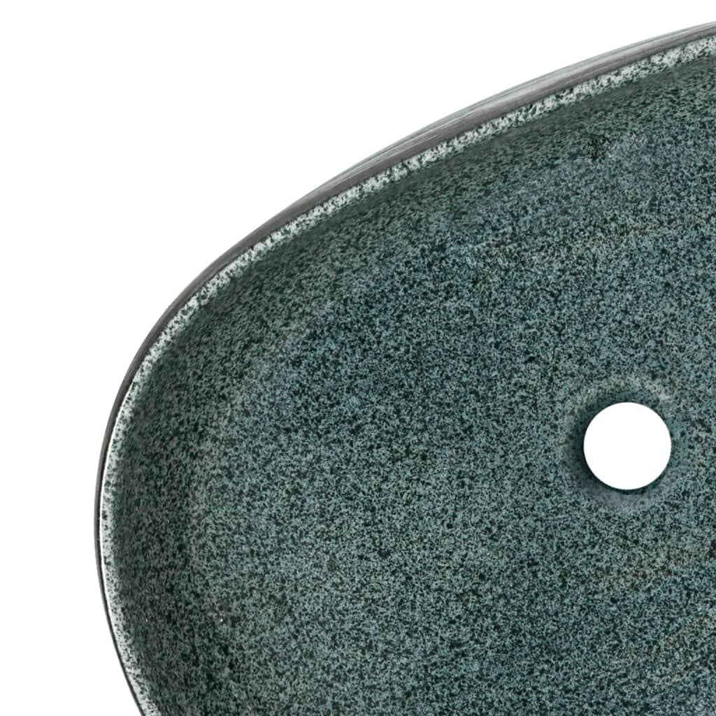 Baderomsvask turkis oval 59x40x14 cm keramikk