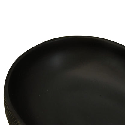 Baderomsvask Svart oval 59x40x14 cm keramikk