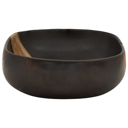 Baderomsvask Svart oval 59x40x14 cm keramikk