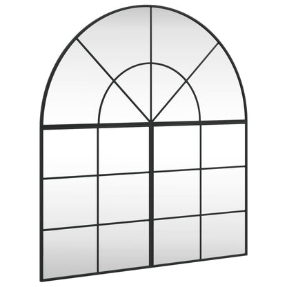 Veggspeil Svart 100x110 cm buet jern