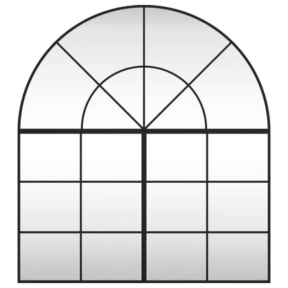 Veggspeil Svart 100x110 cm buet jern