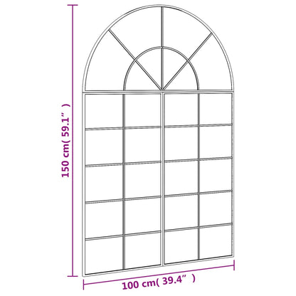 Veggspeil Svart 100x150 cm buet jern