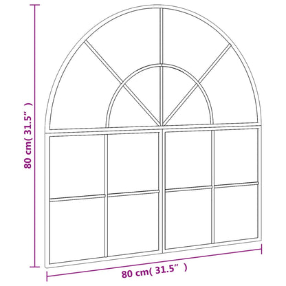 Veggspeil Svart 80x80 cm buet jern