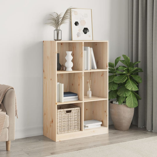 Bokhylle Tre 70x33x110 cm heltre furu
