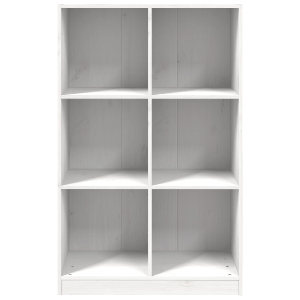 Bokhylle Hvit 70x33x110 cm heltre furu