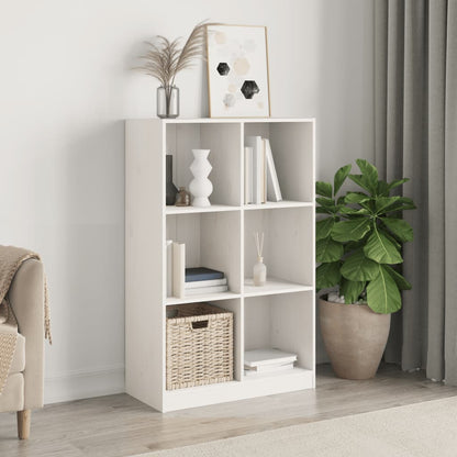 Bokhylle Hvit 70x33x110 cm heltre furu