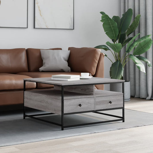 Salongbord Sofabord Sonoma Grå 80x80x45 cm
