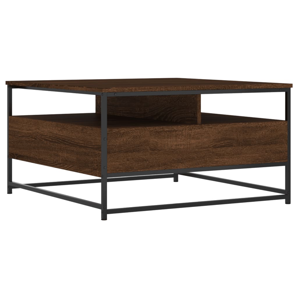 Salongbord Sofabord Brun Eik 80x80x45 cm