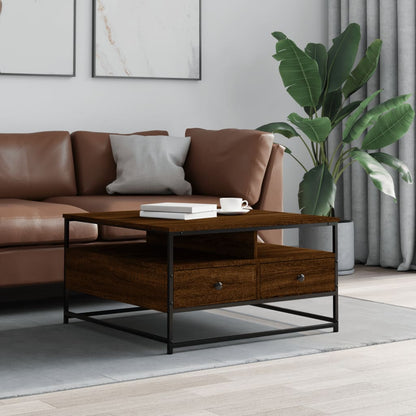 Salongbord Sofabord Brun Eik 80x80x45 cm