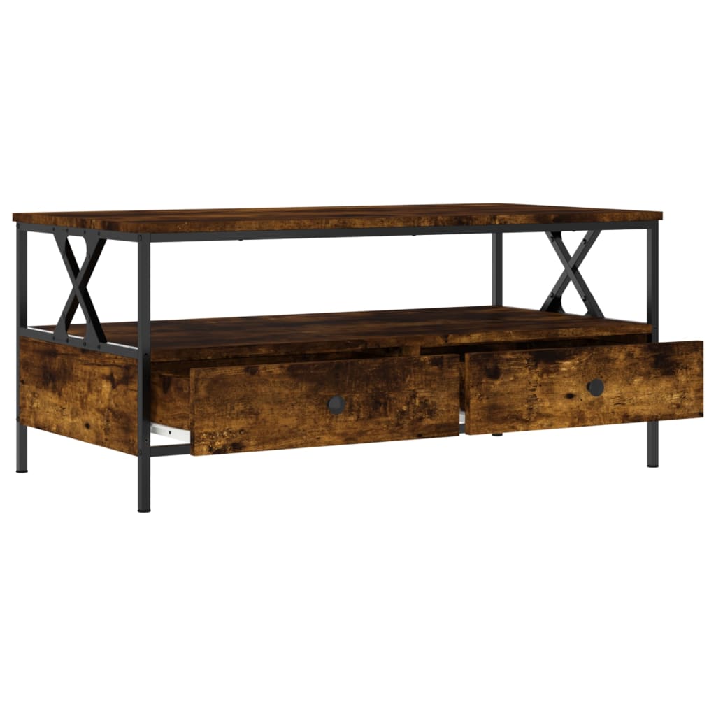 Salongbord Sofabord Røkt Eik 100x51x45 cm