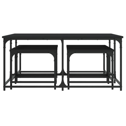 Salongbord Sofabord Svart 5 stk