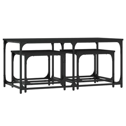 Salongbord Sofabord Svart Stablebare 3 stk