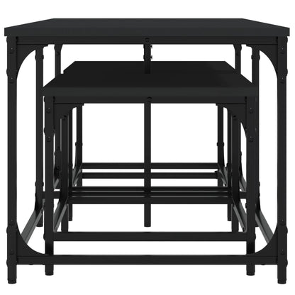 Salongbord Sofabord Svart Stablebare 3 stk