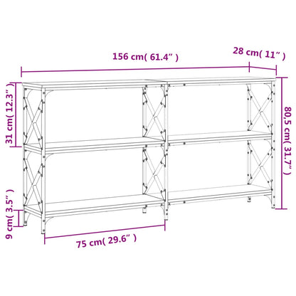 Avlastningsbord konsollbord Sonoma Eik 156x28x80,5 cm