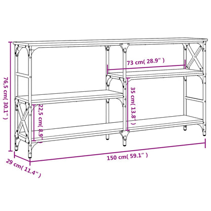 Avlastningsbord konsollbord Sonoma Eik 150x29x76,5 cm