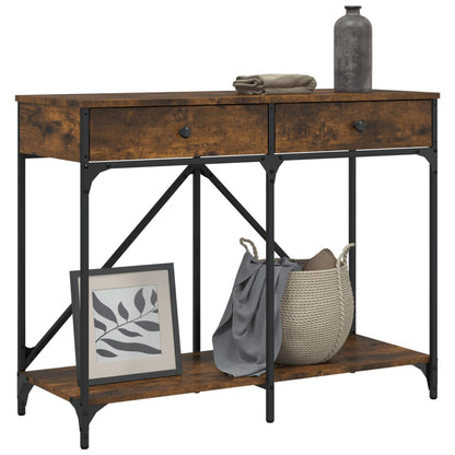 Avlastningsbord Konsollbord Røkt Eik 100x39x78,5 cm