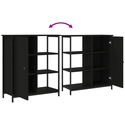 Skjenk Svart 70x30x80 cm