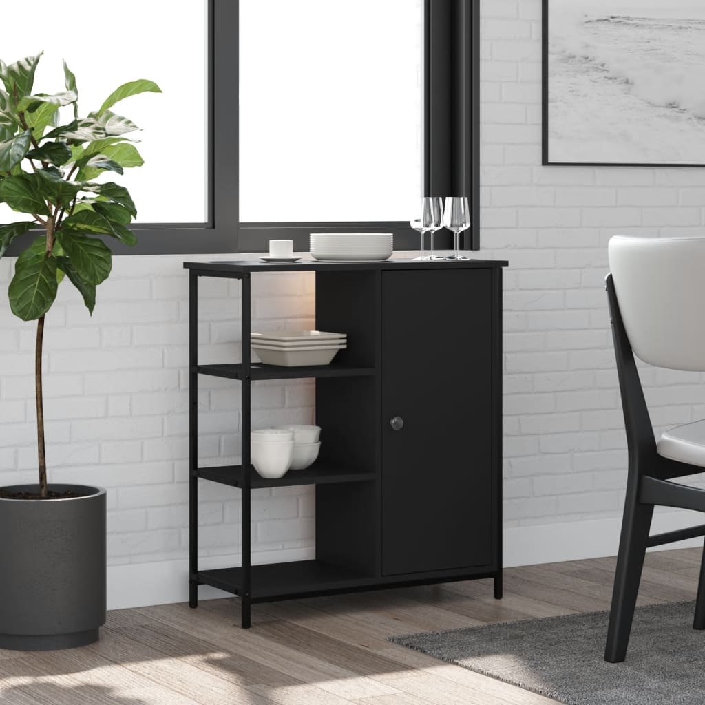 Skjenk Svart 70x30x80 cm