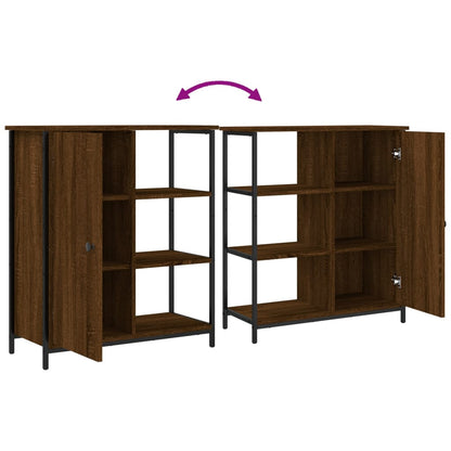 Skjenk brun eik 70x30x80 cm konstruert tre