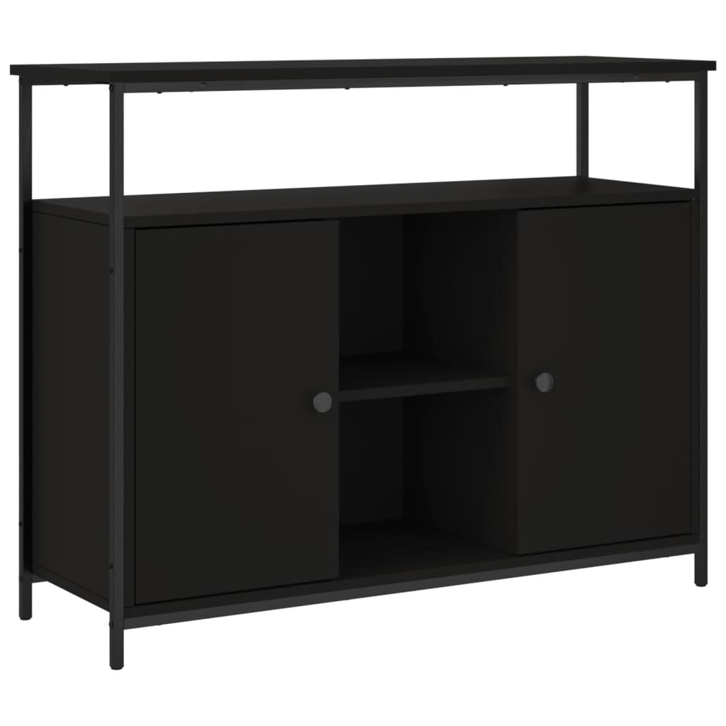 Skjenk Svart 100x35x80 cm