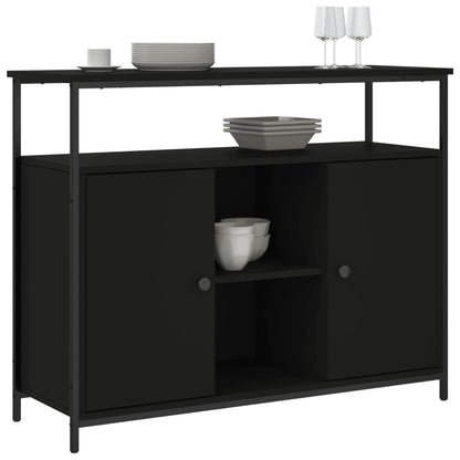 Skjenk Svart 100x35x80 cm