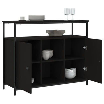 Skjenk Svart 100x35x80 cm