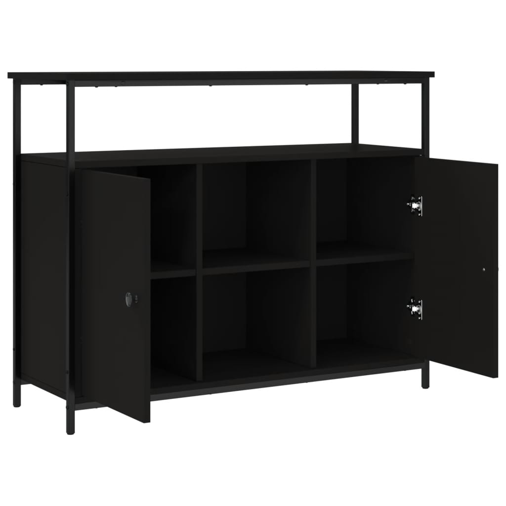 Skjenk Svart 100x35x80 cm