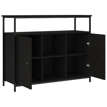 Skjenk Svart 100x35x80 cm