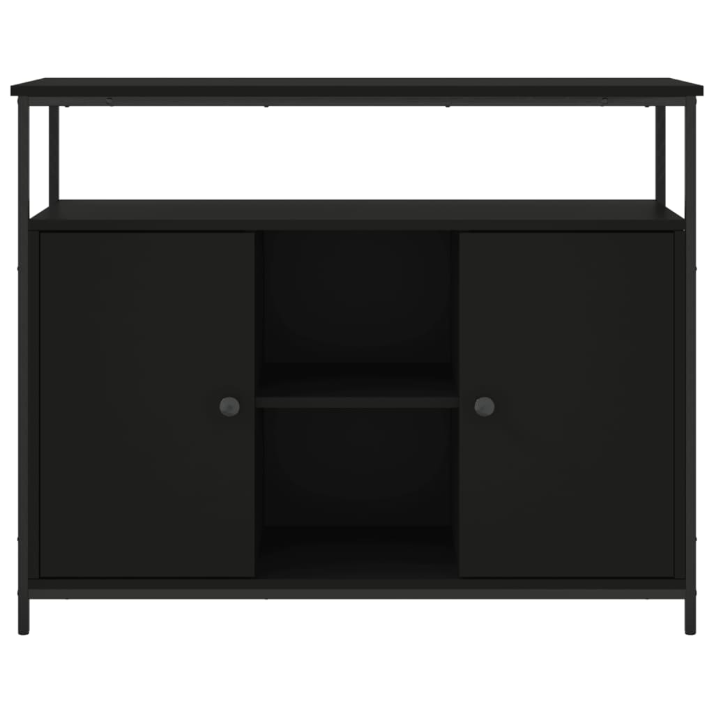 Skjenk Svart 100x35x80 cm