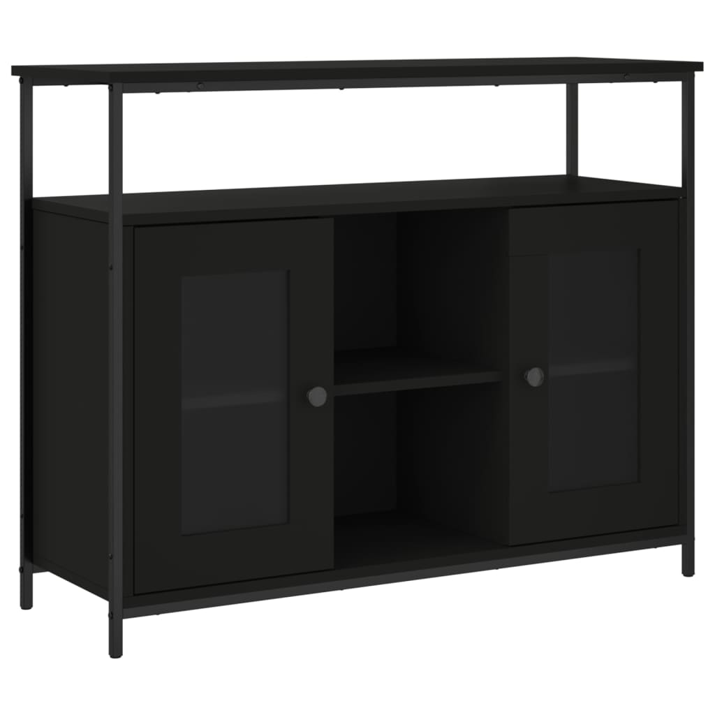 Skjenk Svart 100x35x80 cm