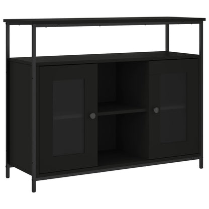 Skjenk Svart 100x35x80 cm