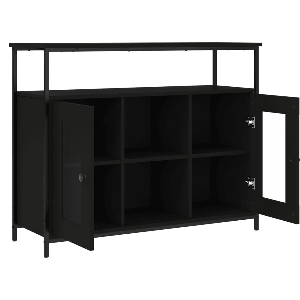 Skjenk Svart 100x35x80 cm