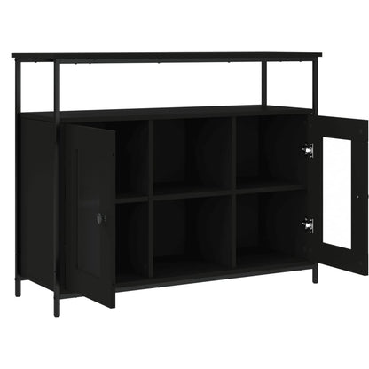Skjenk Svart 100x35x80 cm