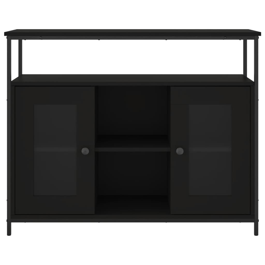 Skjenk Svart 100x35x80 cm
