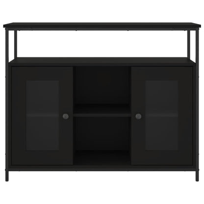 Skjenk Svart 100x35x80 cm