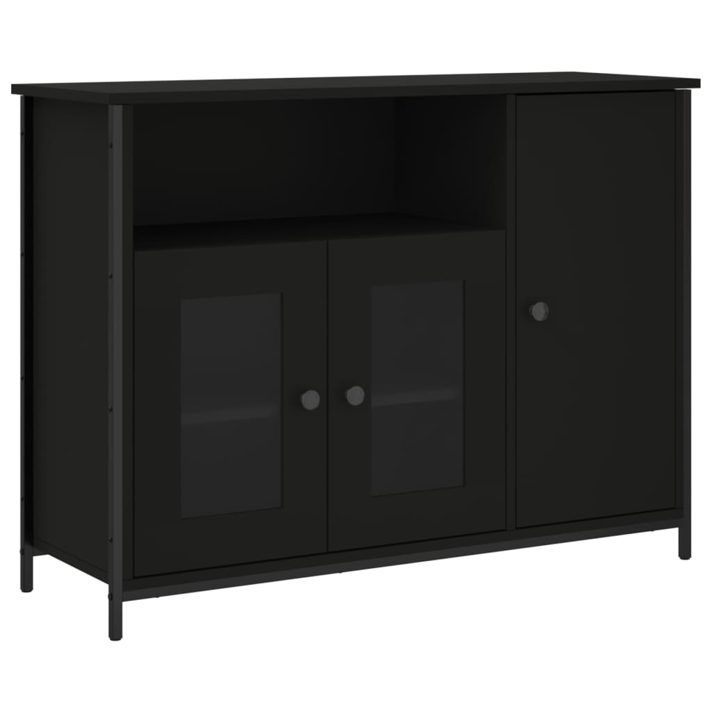 Skjenk Svart 100x35x75 cm