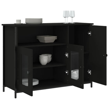 Skjenk Svart 100x35x75 cm