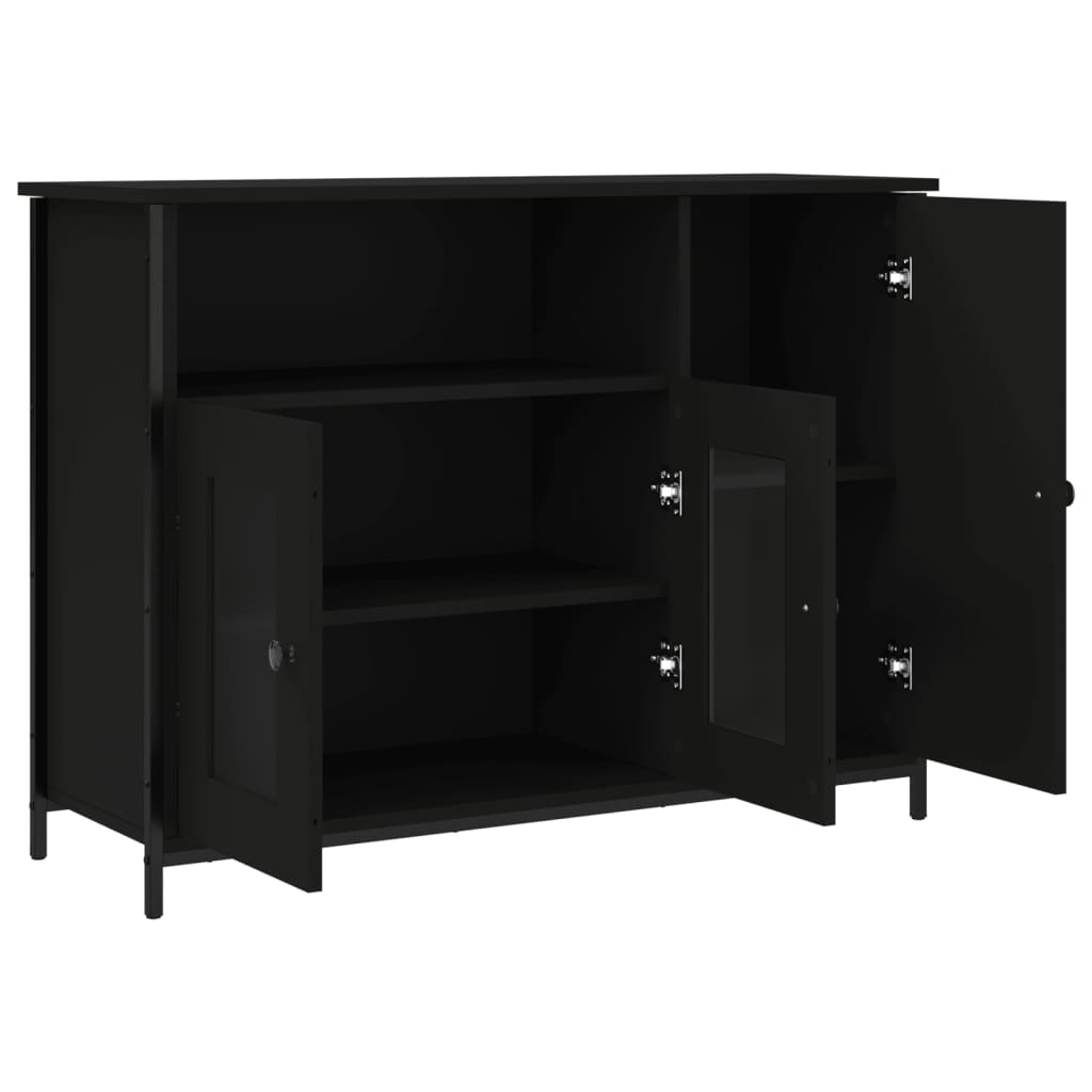 Skjenk Svart 100x35x75 cm